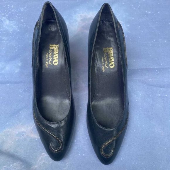 Bravo Browns Vintage Grey Heels Size 7 - Picture 2 of 4